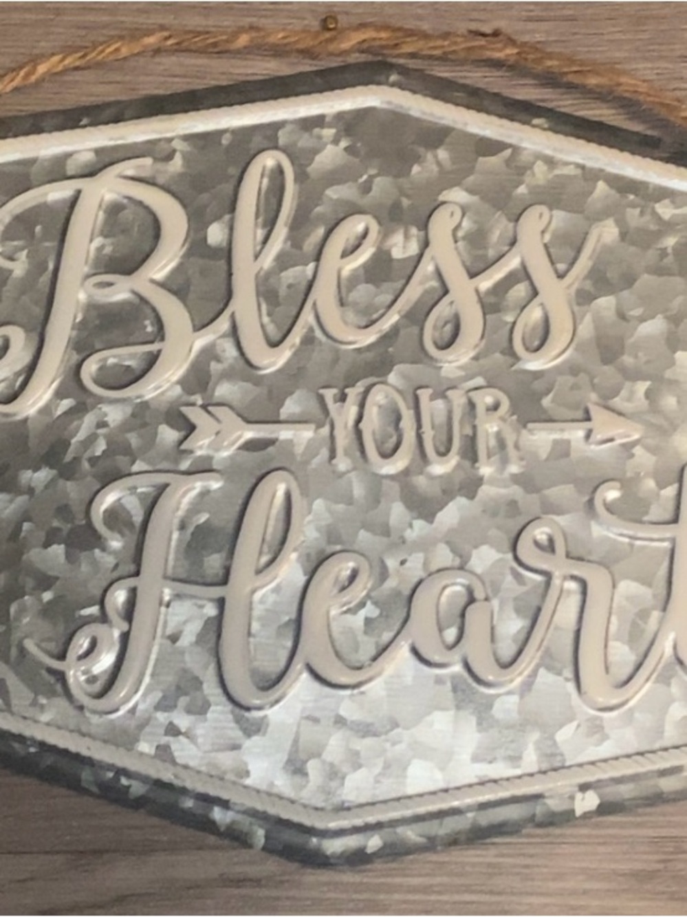 Open Road Brands 'Bless Your Heart' Metal Wall Plaque in Silver